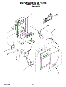 08 - Dispenser Front Parts parts for Whirlpool Refrigerator 7GS5FHAXTA01 from AppliancePartsPros.com