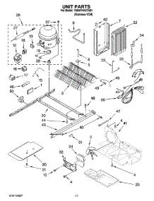 11 - Unit Parts parts for Whirlpool Refrigerator 7GS5FHAXTA01 from AppliancePartsPros.com