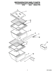 03 - Refrigerator Shelf Parts parts for Whirlpool Refrigerator ED2VHEXSB00 from AppliancePartsPros.com