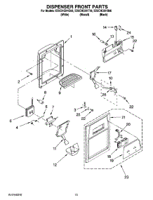 08 - Dispenser Front Parts parts for Whirlpool Refrigerator ED5CHQXKQ06 from AppliancePartsPros.com
