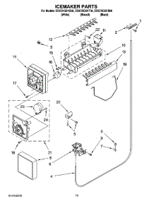 12 - Icemaker Parts, Optional Parts parts for Whirlpool Refrigerator ED5CHQXKQ06 from AppliancePartsPros.com