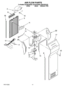 10 - Air Flow Parts parts for Whirlpool Refrigerator ED2VHEXSB00 from AppliancePartsPros.com