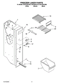 04 - Freezer Liner Parts parts for Whirlpool Refrigerator ED5CHQXKT06 from AppliancePartsPros.com