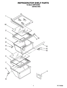 03 - Refrigerator Shelf Parts parts for Whirlpool Refrigerator ED5FVGXSS02 from AppliancePartsPros.com