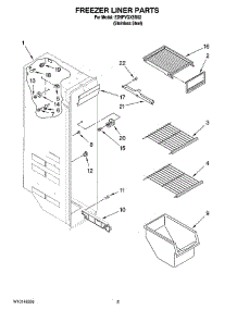 04 - Freezer Liner Parts parts for Whirlpool Refrigerator ED5FVGXSS02 from AppliancePartsPros.com