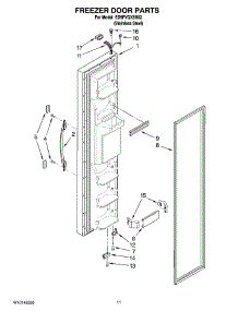 07 - Freezer Door Parts parts for Whirlpool Refrigerator ED5FVGXSS02 from AppliancePartsPros.com