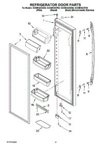 06 - Refrigerator Door Parts parts for Whirlpool Refrigerator GC5NHAXST03 from AppliancePartsPros.com