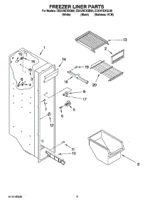 04 - Freezer Liner Parts parts for Whirlpool Refrigerator ED5VHEXSQ00 from AppliancePartsPros.com