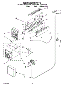 12 - Icemaker Parts, Optional Parts parts for Whirlpool Refrigerator ED5VHEXSQ00 from AppliancePartsPros.com