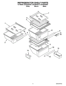 03 - Refrigerator Shelf Parts parts for Whirlpool Refrigerator ED2CHQXKB07 from AppliancePartsPros.com
