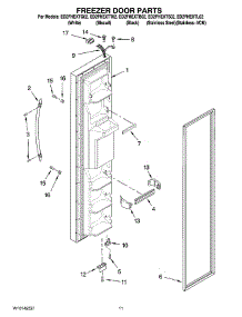 07 - Freezer Door Parts parts for Whirlpool Refrigerator ED2FHEXTB02 from AppliancePartsPros.com
