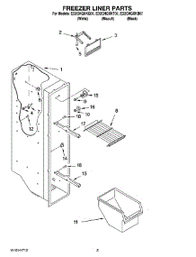 04 - Freezer Liner Parts parts for Whirlpool Refrigerator ED2CHQXKT07 from AppliancePartsPros.com
