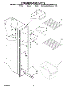 04 - Freezer Liner Parts parts for Whirlpool Refrigerator ED2FHEXSS04 from AppliancePartsPros.com
