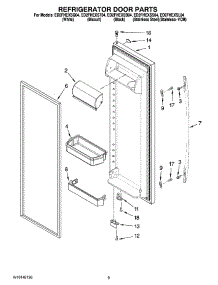 06 - Refrigerator Door Parts parts for Whirlpool Refrigerator ED2FHEXSS04 from AppliancePartsPros.com