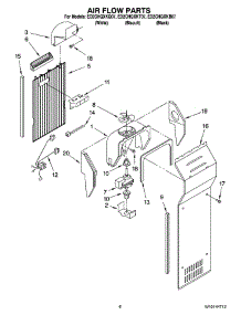 05 - Air Flow Parts parts for Whirlpool Refrigerator ED2CHQXKQ07 from AppliancePartsPros.com