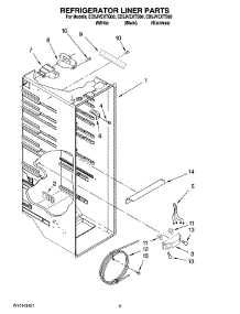 02 - Refrigerator Liner Parts parts for Whirlpool Refrigerator ED5JVEXTB00 from AppliancePartsPros.com