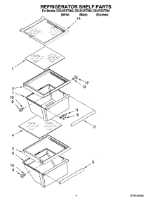 03 - Refrigerator Shelf Parts parts for Whirlpool Refrigerator ED5JVEXTS00 from AppliancePartsPros.com