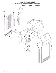 10 - Air Flow Parts parts for Whirlpool Refrigerator ED5JVEXTS00 from AppliancePartsPros.com