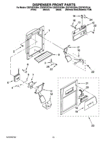 08 - Dispenser Front Parts parts for Whirlpool Refrigerator ED2FHEXSQ04 from AppliancePartsPros.com
