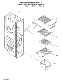 04 - Freezer Liner Parts parts for Whirlpool Refrigerator ED5JVEXTQ00 from AppliancePartsPros.com