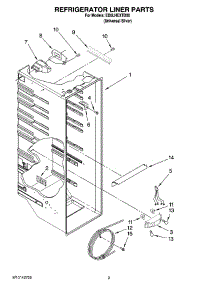 02 - Refrigerator Liner Parts parts for Whirlpool Refrigerator ED5LHEXTD00 from AppliancePartsPros.com