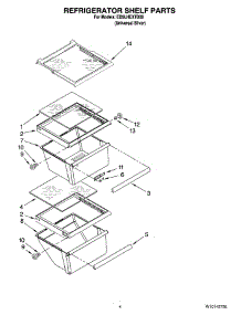 03 - Refrigerator Shelf Parts parts for Whirlpool Refrigerator ED5LHEXTD00 from AppliancePartsPros.com