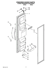 07 - Freezer Door Parts parts for Whirlpool Refrigerator ED5GTGXNQ13 from AppliancePartsPros.com