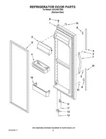06 - Refrigerator Door Parts parts for Whirlpool Refrigerator ED2JHEXTS00 from AppliancePartsPros.com