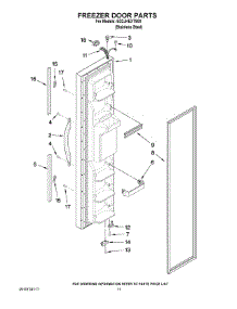 07 - Freezer Door Parts parts for Whirlpool Refrigerator ED2JHEXTS00 from AppliancePartsPros.com