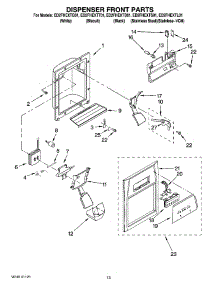 08 - Dispenser Front Parts parts for Whirlpool Refrigerator ED2FHEXTS01 from AppliancePartsPros.com
