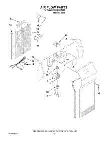 10 - Air Flow Parts parts for Whirlpool Refrigerator ED2JHEXTS00 from AppliancePartsPros.com