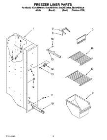 04 - Freezer Liner Parts parts for Whirlpool Refrigerator ED2GHEXNB05 from AppliancePartsPros.com