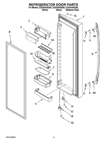 06 - Refrigerator Door Parts parts for Whirlpool Refrigerator GS2SHAXSS02 from AppliancePartsPros.com