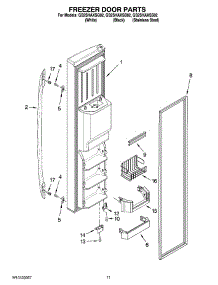 07 - Freezer Door Parts parts for Whirlpool Refrigerator GS2SHAXSB02 from AppliancePartsPros.com