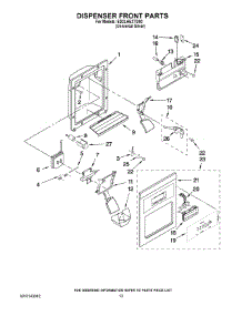08 - Dispenser Front Parts parts for Whirlpool Refrigerator ED2LHEXTD00 from AppliancePartsPros.com