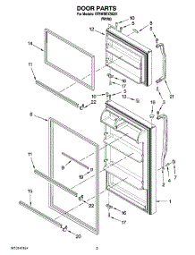 02 - Door Parts parts for Whirlpool Refrigerator ET5WSEXSQ01 from AppliancePartsPros.com