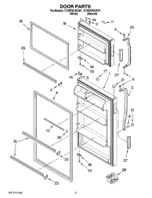 02 - Door Parts parts for Whirlpool Refrigerator ET6WSKXST01 from AppliancePartsPros.com