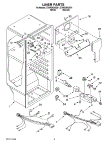 03 - Liner Parts parts for Whirlpool Refrigerator ET6WSKXST01 from AppliancePartsPros.com