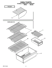 05 - Shelf Parts, Optional Parts parts for Whirlpool Refrigerator ET6WSKXST01 from AppliancePartsPros.com