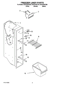 04 - Freezer Liner Parts parts for Whirlpool Refrigerator ED2CHQXKT06 from AppliancePartsPros.com