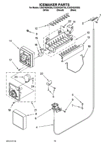 12 - Icemaker Parts, Optional Parts parts for Whirlpool Refrigerator ED5CHQXKT05 from AppliancePartsPros.com