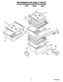 03 - Refrigerator Shelf Parts parts for Whirlpool Refrigerator ED2CHQXKB06 from AppliancePartsPros.com