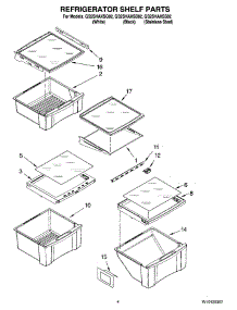 03 - Refrigerator Shelf Parts parts for Whirlpool Refrigerator GS2SHAXSQ02 from AppliancePartsPros.com