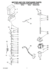 05 - Motor And Ice Container Parts parts for Whirlpool Refrigerator GS2SHAXSQ02 from AppliancePartsPros.com