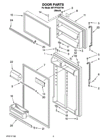 02 - Door Parts parts for Whirlpool Refrigerator 8ET1FTKXKT06 from AppliancePartsPros.com