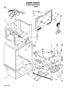 03 - Liner Parts parts for Whirlpool Refrigerator 8ET1FTKXKT06 from AppliancePartsPros.com