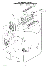 11 - Icemaker Parts parts for Whirlpool Refrigerator ED2CHQXKB06 from AppliancePartsPros.com