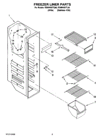 04 - Freezer Liner Parts parts for Whirlpool Refrigerator ED5NHGXTL00 from AppliancePartsPros.com