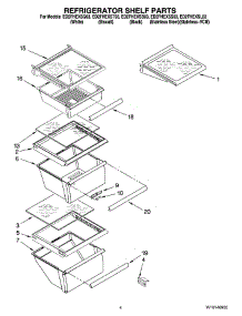 03 - Refrigerator Shelf Parts parts for Whirlpool Refrigerator ED2FHEXSS03 from AppliancePartsPros.com