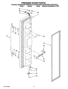 07 - Freezer Door Parts parts for Whirlpool Refrigerator ED2FHEXSS03 from AppliancePartsPros.com